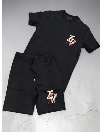 Compleu LV Black Many-Colored